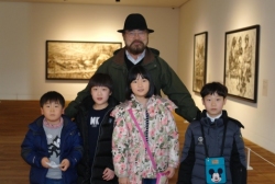 황재형화가개인전다녀왔어요. (머리카락으로 만든작품)18.1.21